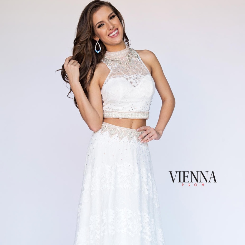 Vienna Prom Lace Two Piece Boho Gown